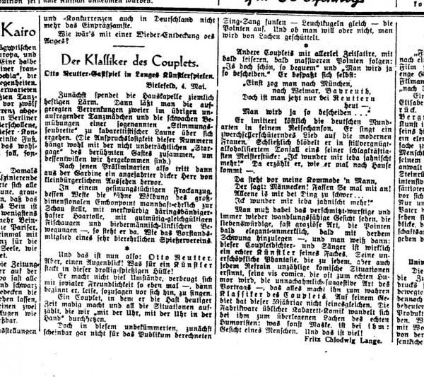 Bielefelder Zeitung 4 Mai 1929